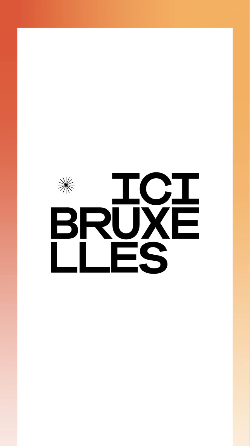 Logo Ici Bruxelles avec couleurs rouge/orange de l'édition 2024