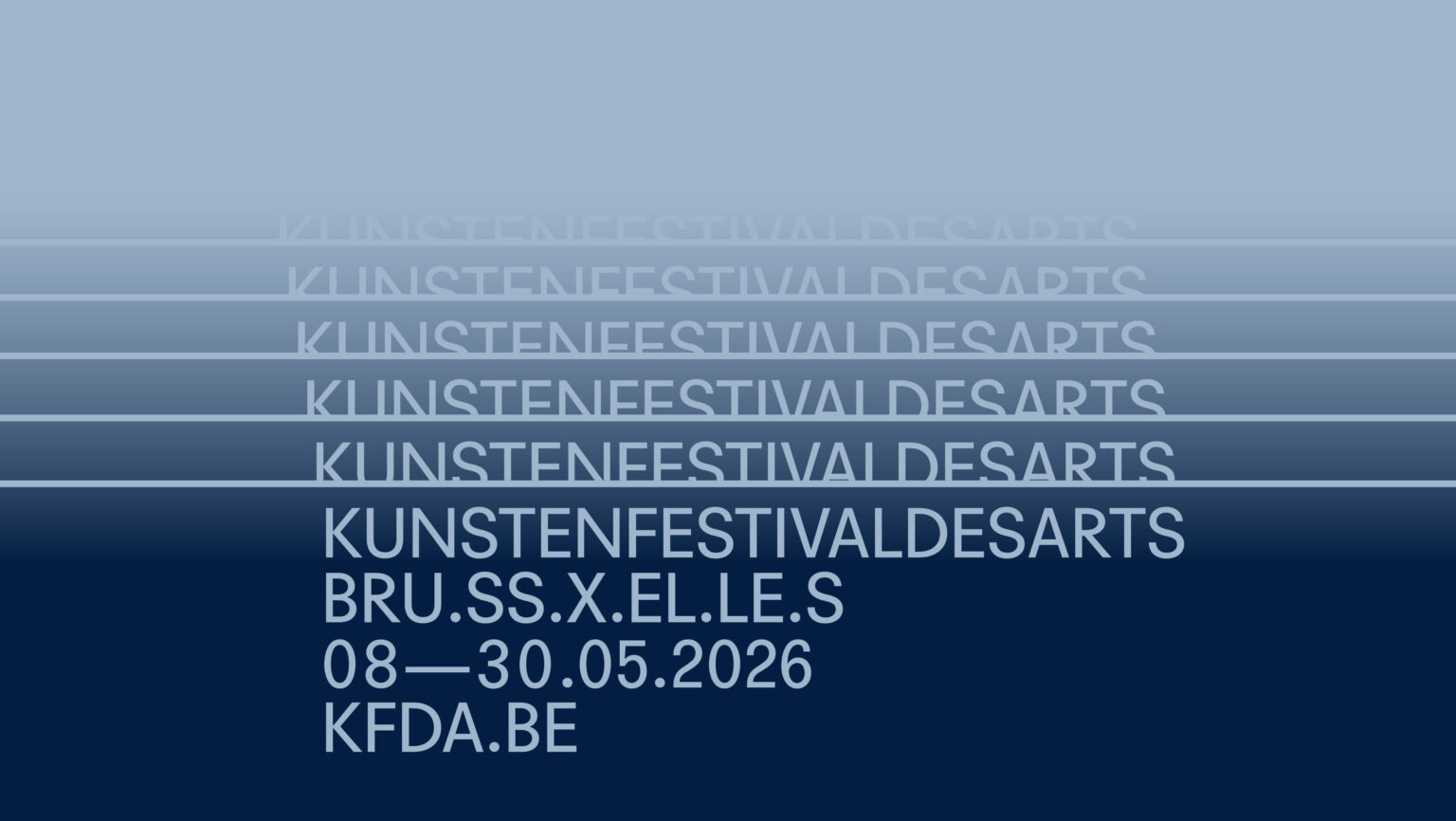 Affiche du Kunstenfestivaldesarts 2026